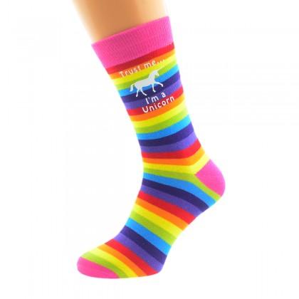 Trust me I'm a Unicorn Rainbow Design Socks