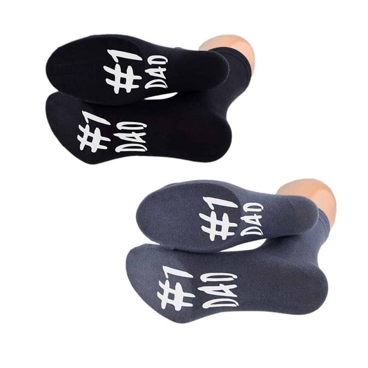 #1 Dad Sole Print Socks for your Number One Dad!